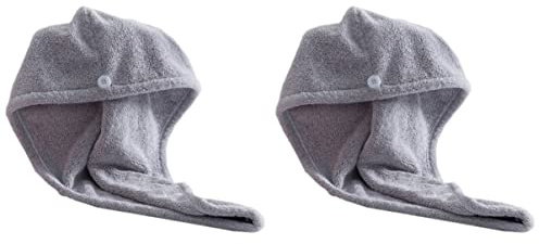 Cabilock 2stücke Einführung Eines Neuen Produkts Neuer Titel Trockenhaube Für Schnelles Trocknen Dicke Saugfähige Haube Aus Korallenvlies Für Zuhause Und Reisen Modernem Dieser Titel