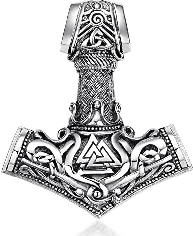 MATERIA by Matthias Wagner Thors Hammer Anhänger Silber 925 - Keltischer Kettenanhänger Herren KA-98