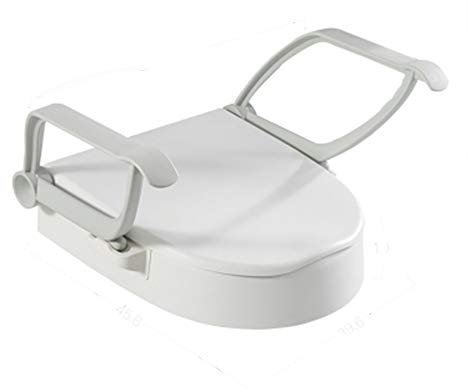 Erhöhter Toilettensitz mit Griffen, erhöhter Toilettensitz, Kissen für ältere Menschen, erhöhte Toilette, erhöhte Unterlegscheibe mit Armlehne (mit