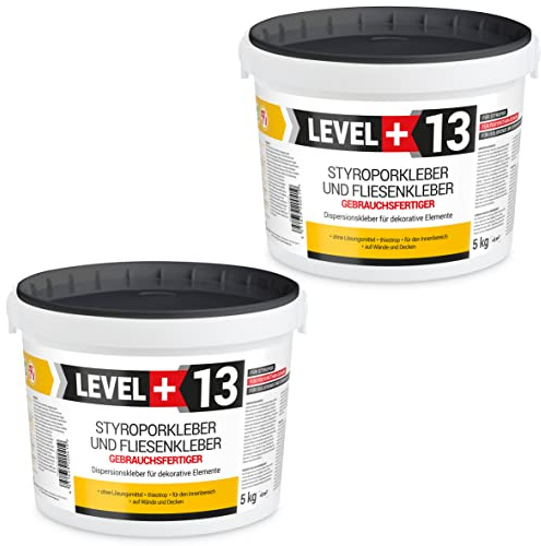 Styroporlim 5 kg + 5 kg korklim, polymerbas, dispersionlim, dekorativa plattor, dekorativa element, monteringslim RM13