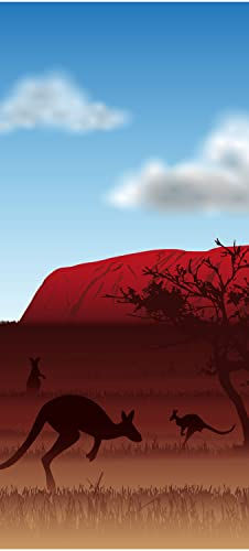 wandmotiv24 Türtapete Ayers Rock Natur 100 x 200cm (B x H) - Selbstklebende Strukturtapete Sticker für Türen, Türfolie, Aufkleber, M0192