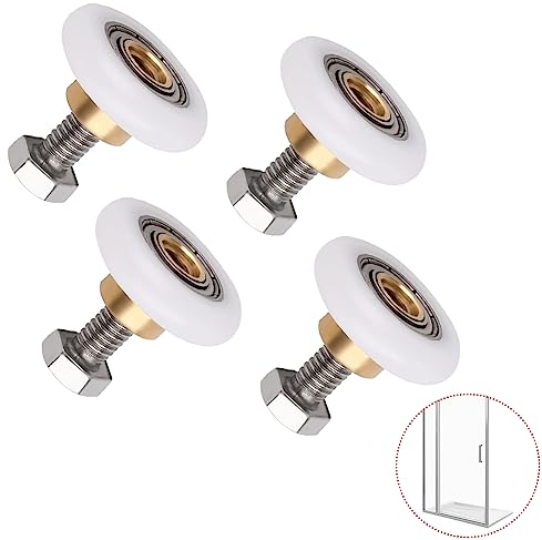 Guide a Scorrimento per Doccia, Cuscinetti Box Doccia, Rotelle per la Porta Della Doccia, 25MM 4 Pezzi Rullo per Porta in Vetro per Doccia, Ruote Della Doccia, Per Porta Della Doccia, Corridori