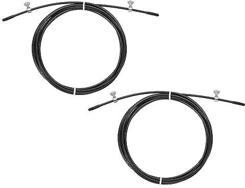 PATIKIL 2 Pack 10Ft Schnellsprung Seil Ersatz Kabel 2.5mm Schwarz