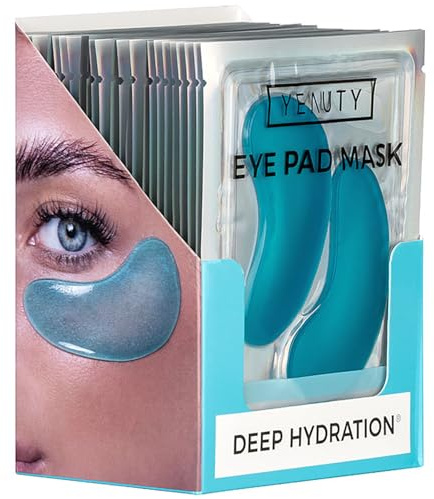 YEAUTY DEEP HYDRATION EYE PAD MASK, feuchtigkeitsspendende Augenpads mit Aloe Vera, Hyaluron und Vitamin E gegen trockene und spröde Haut, für eine optimal durchfeuchtete Augenpartie, 25 Stück