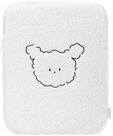 Dadanism 9-11 Zoll Tablet Tasche Hülle Tragetasche für iPad Pro 11, iPad Air 11, iPad (A16) 11, iPad 10. Gen/Air 5/4 10,9, iPad 9/8/7. Gen 10,2, Galaxy Tab A9+ 11/S9 FE, Tab M11 11, Weißer Hund