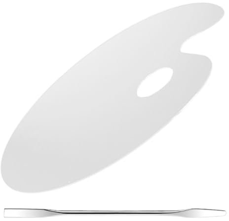 minkissy Tavolozza Di Trucco Cosmetico Acrilico Tavolozza Di Vernice Acrilica Spatola Per Trucco Vassoio Di Miscelazione Applicare Per Fondotinta Olio Acquerello