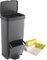 Pack Cubo de basura reciclaje residuos 70L, VERTICAL 2 Compartimentos 76 cm. INCLUYE 150 bolsas de basura adaptadas 5 rollos 30L + 5 rollos 10L