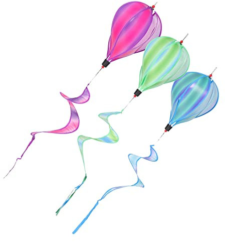 KONTONTY Deko Heißluftballon-windräder Spiralballons Zum Aufhängen Bunte Windmühlen Für Garten Und Hofdekoration