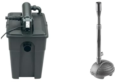 Pontec 50238 MultiClear Set 5000 - Komplettset aus Filterpumpe und Durchlauffilter & Pontec 56465 PondoVario 750 - Wasserspielpumpe für den Einsatz in Gartenteich und Zierbrunnen