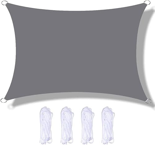 Vela parasole impermeabile 4 m x 5 m, per patio, giardino, rettangolare, per ristoranti e cortili, resistente ai raggi UV e durevole, vele ombreggianti per posto auto coperto