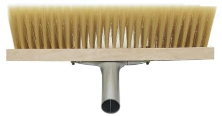 QAUUCP Balai Exterieur Brosse de Lavage de Voiture en Poils synthétiques, Brosse de Nettoyage montable avec poignée et Brosse de Nettoyage for Panneaux(Wooden 30cm)
