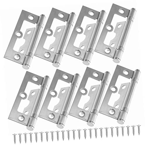 Uonlytech Lot De 6 Paires De Charnières De Porte Pliantes Charnières Sans Mortaise Affleurantes De 3 Pouces Pour Portes Darmoires Installation Facile Robustes