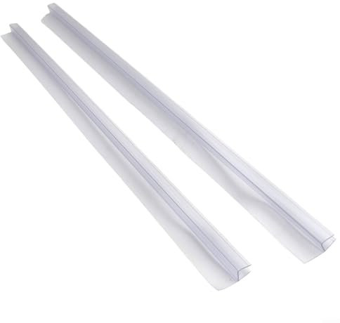 Lot de 2 joints de déflecteur d'eau pour porte de douche 50 cm pour protection et installation facile (8 mm)