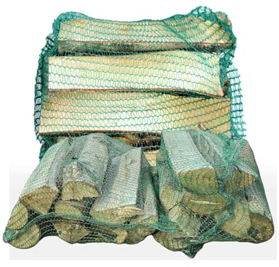 KAMINHOLZ Laubholz Buche, Eiche, Esche, Birke, 37,5 dm³ (3 Netz je 12,5 dm³)– kammergetrocknetes Brennholz für Kamin und Ofen – Ofenfertiges Scheitholz