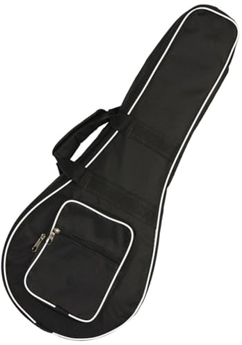 KAILIKETIY Mandolinentasche aus Oxford Stoff Schwarz mit Verstellbarem Schultergurt und Stilvollem Design zum Schutz und Aufbewahrung der Mandoline Reisen