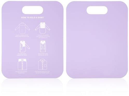 ULTECHNOVO 2 pièces Panneau de Pliage de Vêtements Planche à Chemise PP pour Rangement Rapide et Ordonné des Vêtements Maison et Voyage