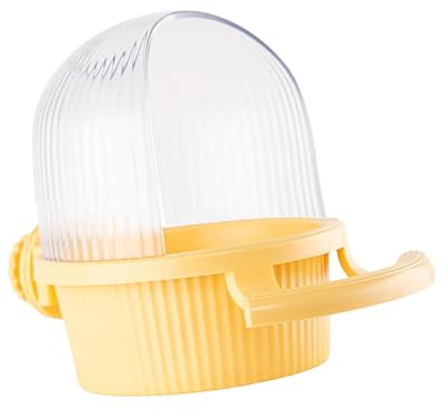 Distributeur de nourriture pour perroquets de grande capacité à suspendre avec perchoir pour perruches et calopsittes
