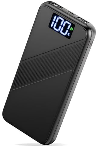 WKNENE Power Bank, 10000mAh Powerbank 22,5W Externe Handyakkus Schnellladen | USB C Input Output Tragbares Ladegerät with LED Display für iPhone 16 15 14 13 12 Samsung iPad Xiaomi etc - Reise-Essential
