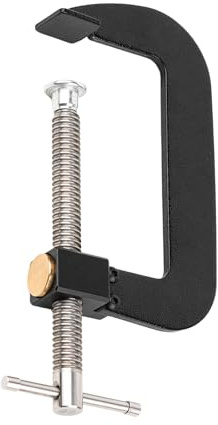 Morsetto a G rapido da 4 pollici 0-100 mm per la lavorazione del legno Costruzione in acciaio resistente Vite trapezoidale antiscivolo Manico ergonomico Morsetto a G in acciaio resistente