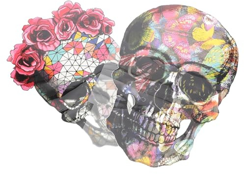GALPADA Juego de 2 Parches Termoadhesivos de Calaveras para Planchar en Ropa, Transferencias de Calor Halloween, Pegatinas de Apliques DIY para Decoración y Manualidades