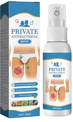 Spray Antibactérienne Privée,Spray Soulage Rapidement Les Démangeaisons,Hydratation,Apaise et calme la peau 30ml