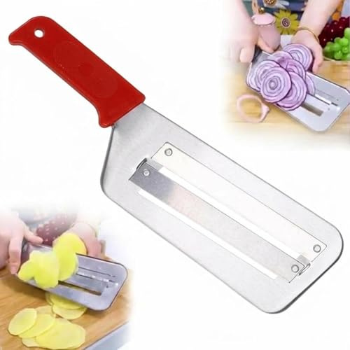Coltello Per Affettare Cavolo - Coltelli Per Affettare Verdure | Affettatrice Da Cucina Per Cipolla Coltelli Per Tagliare Il Cavolo | Pelapatate Lame Doppia Fetta Sturdy Elegant