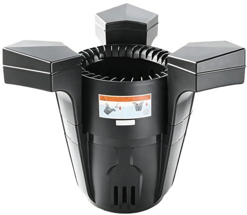 Skimmer Automatico per Laghetto, Pulitore Galleggiante per Superficie da 43/70 W con Pompa di Aerazione e Cavo da 10 m, Portata di 3000/4200 L/H, Raccoglitore Efficiente di Foglie, Aspira 43w-3000L/h