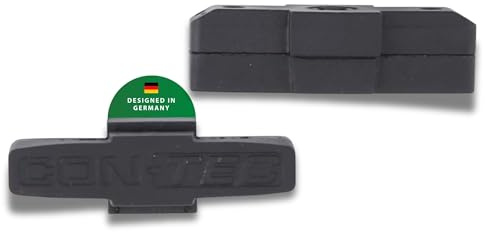 CONTEC Bremsschuh H-Stop, H-Brakes, Medium Compound, für hydraulische Bremsen, mittelharte Gummimischung, DIN-geprüft, 55 mm, schwarz, Paar