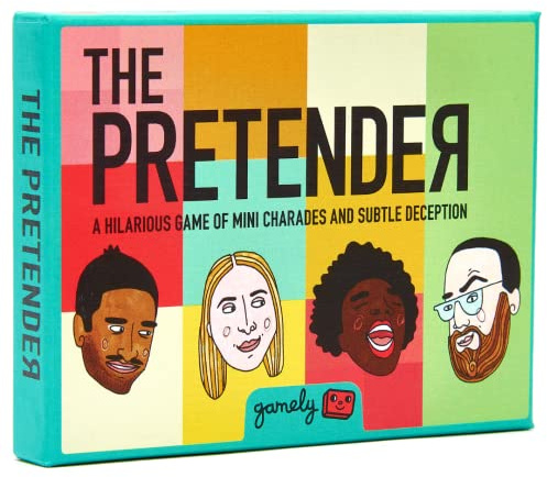 Der Pretender: Das Spiel im Taschenformat aus subtilen Signalen, geschicktem Rätselraten und kunstvollem Bluffing. Lustiges Sozialabzugsspiel für Erwachsene, Jugendliche und Familien.