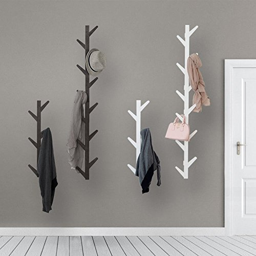 WEII Kleiderständer aus Massivholz zum Aufhängen an der Wand für Wohnzimmer, Schlafzimmer, Dekoration