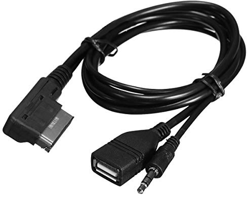 Keenso Adaptador de Cable Auxiliar USB 3.5mm AMI MMI Cable de Interfaz de Audio y música Cable de Cargador