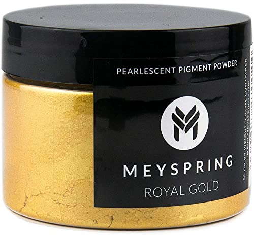 MEYSPRING Royal Gold Glimmerpulver für Epoxidharz – Kintsugi Gold – Epoxidharz-Pigment – tolle Harzfarbe für Kintsugi-Reparaturset und metallisches Epoxid – Harz-Kunstbedarf – Glimmerpulver in
