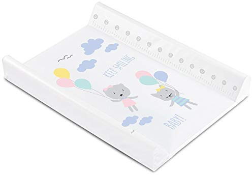 Baby-Wickelunterlage mit Rand, Weiß