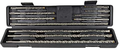 BSD Juego de Brocas para Hormigón, Brocas para Taladro Percutor, Brocas para Martello Perforador SDS-Plus - 5-20mm - 11 piezas