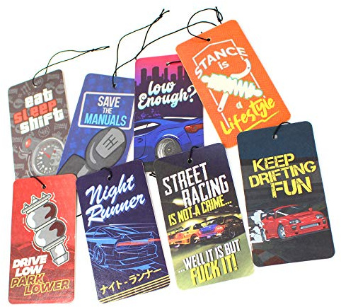 2er Set Tuning Lufterfrischer Duftbaum fürs Auto Air Freshener Design Duft Anhänger V2 (2x Save the Manuals)