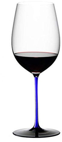 ZKHD Blue Tie Austrian Imported Crystal Master Hand-Made Burgundy Wine Glass Bordeaux Wine Glass,860ml / 30oz Bordeaux Cup