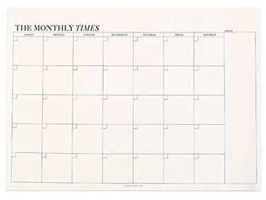 Monatsplaner – 60 Blatt – 245 x 175 mm Zeitplaner, Notizblock, Büro, Studium, Notizen, Nachrichten, kann reißen, nicht klebend, für Zuhause, Arbeit, Büro, Studium, Planung und Organisation