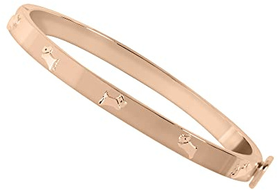 RADLEY Ladies 18ct Rose Gold Plated Hinge Studded Bangle RYJ3204S