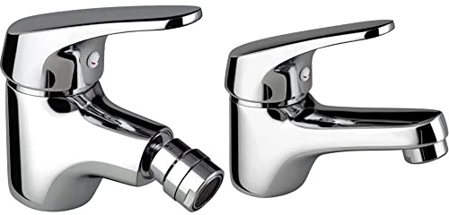 DP Grifería GSP002 Grifo de Bidet Serie Limonero, Plateado & DP Grifería GSP001 Grifo de Lavabo Serie Limonero, Plateado