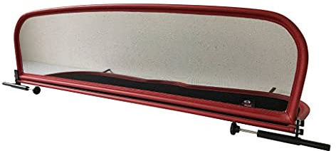 PureWind Windschott kompatibel mit Mercedes CLK W209 Baujahr 2003-2010 (Rot) – Windschott Universal mit Schnellverschluss inkl. Tasche