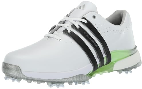 adidas Tour360 24 Boost golfskor för män, ftwrwhite coreblack grenspark, 43 1/3 EU
