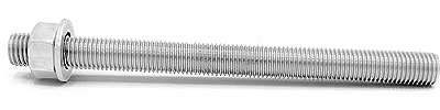 NOLDAR | Tige filetée avec écrou et rondelle pour ancrage chimique. Acier inoxydable AISI 304 (A2). M10 x 120 mm (8 pièces)