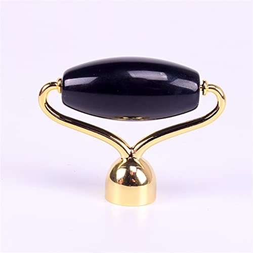 Gesicht Jade Massage Roller Schwarz Obsidian Schaber Edelstein Massagegerät Werkzeuge Abnehmen Gesicht Falten Entfernung 1St (Color : 4)