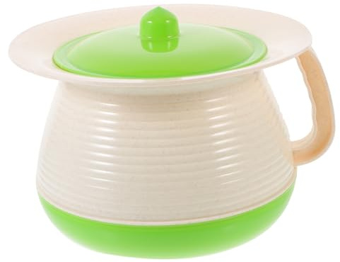 Orinal Portátil con Tapa de Pp para Hogar y Viaje, Verde | Escupidera para Adultos Mayores, Aislamiento de Olor, Cierre Sellado, Uso en Hogar y Viaje