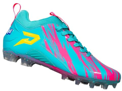Phenom Elite Kool-Aid “Sharkleberry Fin” Football Cleats Quantum Speed Performance – Lightweight Cleats for Men & Youth with Traction Grip - Enhanced Padding for Comfort & Support (Medium, 6.5) Pink