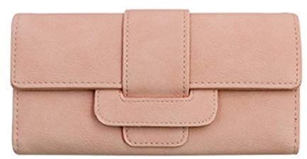 LVUNZJCA Damen Geldbörse Dreifach gefaltete Damen-Geldbörse mit Retro-Lychee-Muster, lange Kupplung(A)