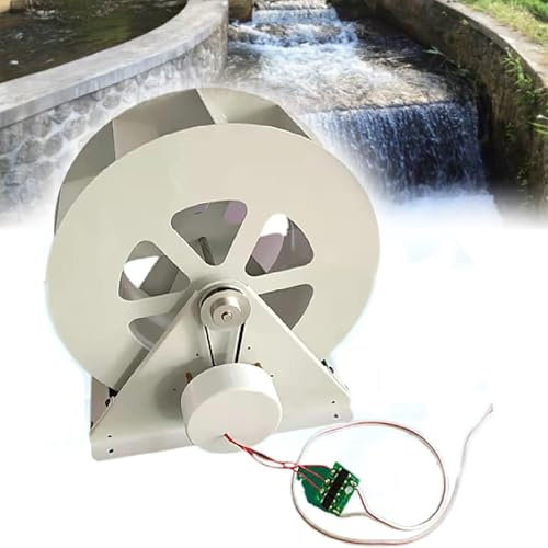 GTANND Générateur de Roue hydraulique à Basse Vitesse 50 W/100 W, générateur hydroélectrique à Roue hydraulique, équipement électrique Micro générateur de Turbine hydroélectrique,50W
