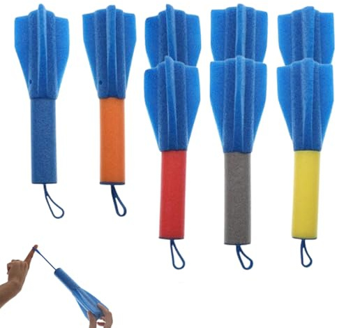 Razzo Giocattolo, 8 Pezzi Catapulta Giocattolo, Fionda Da Dito Giocattolo, Lanciarazzi Giocattolo, per Il Gioco Genitori-Figli, All'Aperto (Colore Casuale)