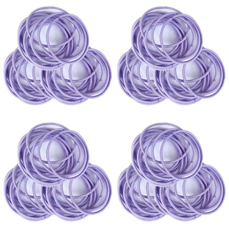 100PCS Elastic Hair Bands 2mm Thin, Seamless Ponytail Holders Set | Bobbles for fine thick curly locks, no damage pull, stretchy practical, daily sport, assorted colors, bulk quantity carry