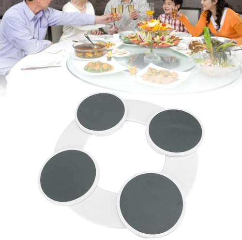Drehteller Tablett, 4 Teller, 360° Manuelle Drehung, Party Drehteller, Hitzebeständig,Wiederverwendbar,Drehbares Lebensmittel Organizer Tablett,Erweiterbar für Küche Esstische